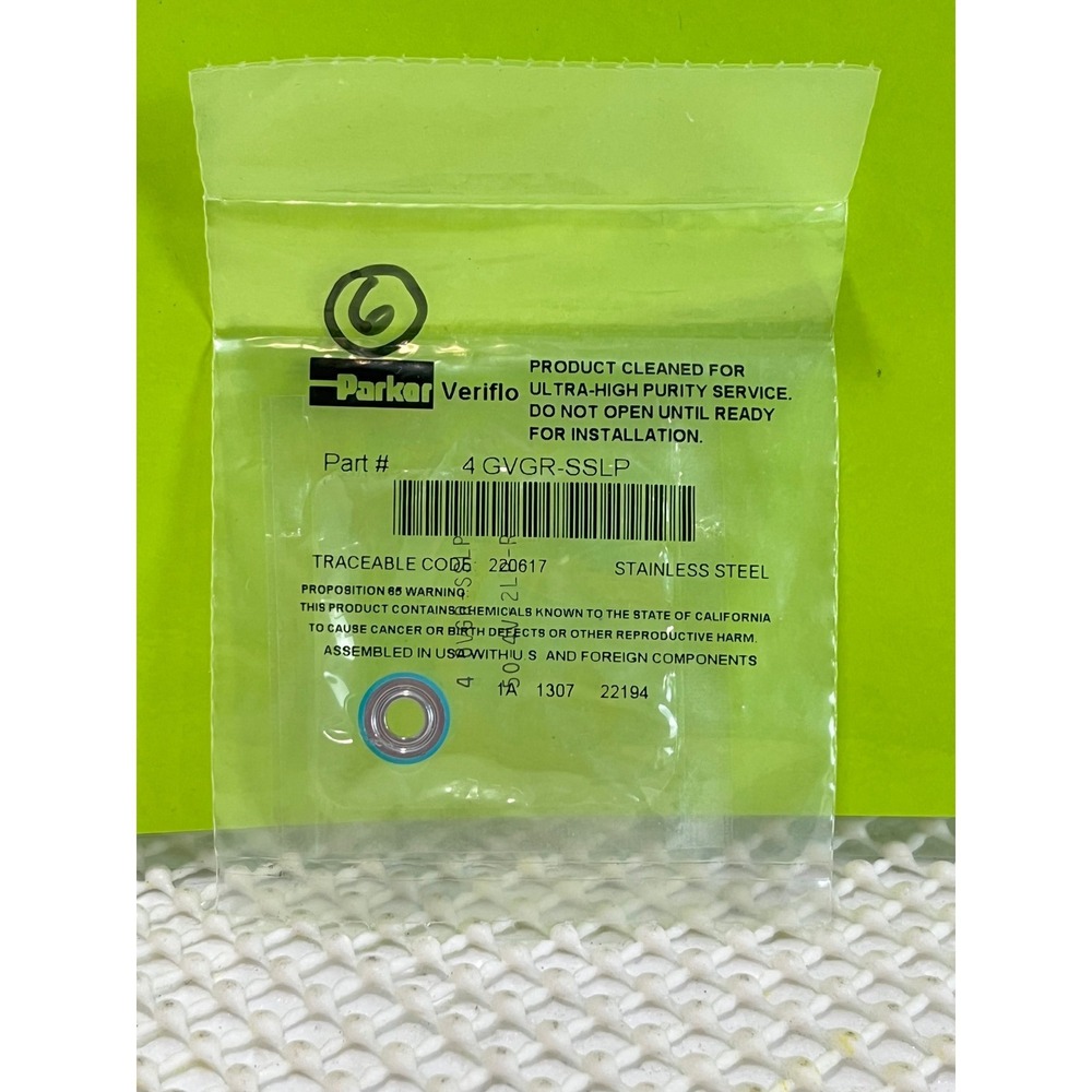 Parker Veriflo 4 GVGR-SSLP Stainless Steel Ultra-High Purity Service Part New